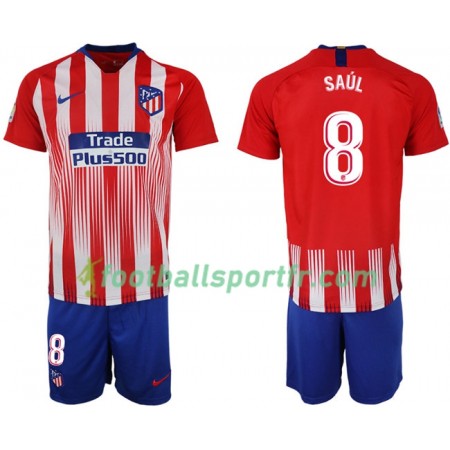 Tenue Atlético Madrid SAUL 8 Enfant Domicile 2018-2019 Maillot de Foot